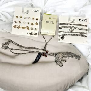 New With Tags! Rue21 Bracelets, Earrings, Necklace Lot of 15!